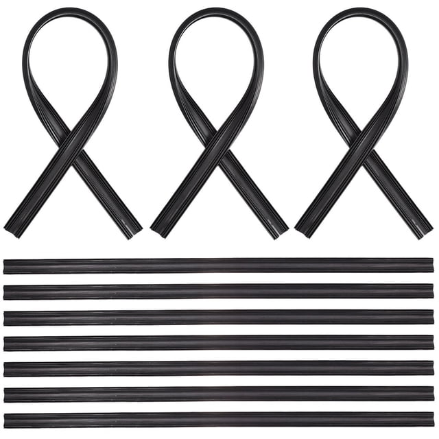 EXHUMKY 10Ud Bandas De Goma Para Repuesto De Limpiaparabrisas Negro Con Estructura Simple Para Instalación Rápida