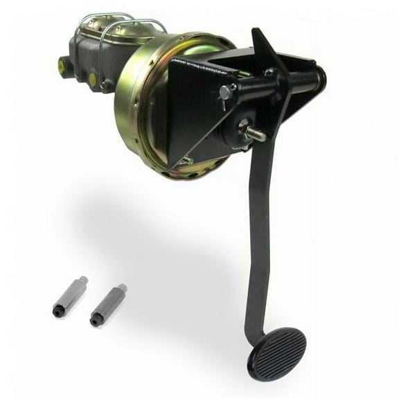 Helix Suspension Brakes & Steering  Universal Firewall 8 in. Single Brake Pedal Kit Disc & Drum Small Oval Black Pad