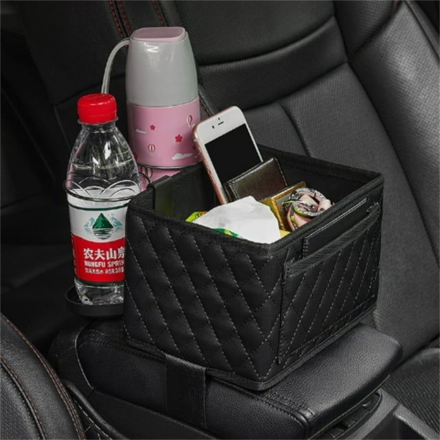 Car Armrest Storage Box Car Armrest Storage Box With 2 Cup Holders Armrest Storage Box For Your Car Armrest Storage Box Multifunctional Car Console Side Organizer