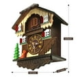 thumbnail image 3 of RUAIGRD Traditional German Style  Cuckoo Clock Black Forest House Clock Wooden Wall Pendulum Quartz Clock, 3 of 7