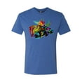 thumbnail image 2 of Wild Bobby, Colorful Rainbow Moose Head Wildlife Animal Lover Mens Premium Tri Blend T-Shirt, Vintage Royal, Small, 2 of 3