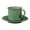Green, variant on WeiLaiKeQi Espresso Cup with Saucer 250ml Ceramic Mug for Hot Tea Cappuccino Restaurant Brown