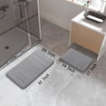 thumbnail image 2 of Juego de alfombrillas de baño Yimobra Memory Foam, 2 piezas, color gris, 43 x 63+80 x 50 cm, 2 of 6