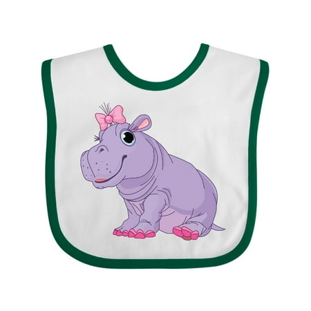 

Inktastic Cute Purple Hippo Gift Baby Girl Bib