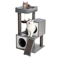thumbnail image 4 of Domestic Delivery  Cat Toy Scratching Wood Climbing Tree Cat Jumping Toy Ladder Climbing Frame Cat Furniture Scratching Post ShopWise Round, 4 of 21