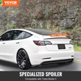 thumbnail image 2 of VEVOR GT Wing Car Spoiler, 48.2 inch Spoiler, Compatible with Tesla Model 3, High Strength ABS Material, Baking Paint, Car Rear Spoiler Wing, Racing Spoilers for Cars, Matte Black, 2 of 9