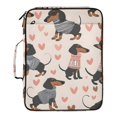 thumbnail image 2 of Haosy Accordion File Organizer Zipper Binder 500 Sheet 6-Tab Expanding File Folder Multi-Pocket 1.2 Inch 3 Ring Cute Dachshunds Dog in Clothes, 2 of 7