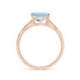 thumbnail image 2 of ANGARA Natural Claw-Set Cushion 1.95 ct Aquamarine Solitaire Engagement Ring in 14K Rose Gold for Women (Size-8mm) | March Birthstone, Anniversary, Jewelry Gift for Women | Natural Aquamarine Ring, 2 of 9