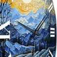 thumbnail image 5 of Designart "Snowy Peaks in the Winter Landscape I" Landscapes Oversized Wall Clock, 5 of 5