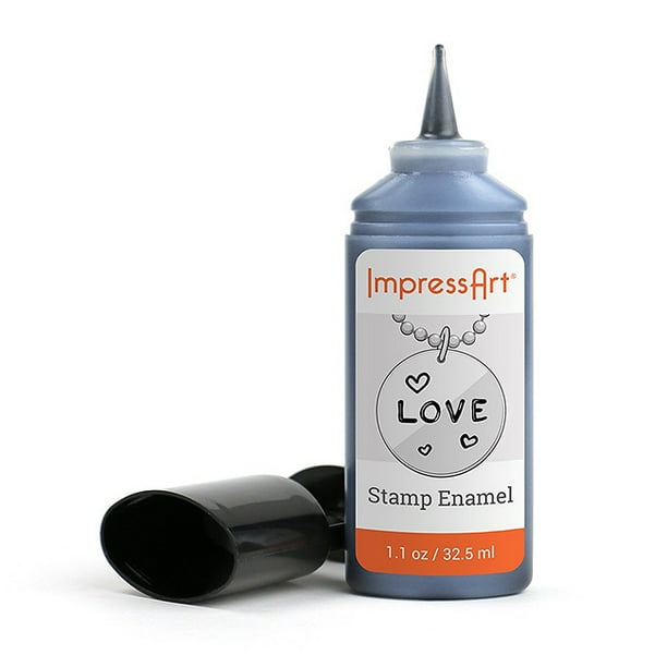 ImpressArt Stamp Enamel, Darkens Stamped Impressions, 1.1 Ounce Bottle