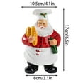 thumbnail image 3 of Mupvlun Figurines Tabletop Decor Chef Santa Statue Holding Bread & Festive Indoor Holiday Ornaments for Kitchen Dining Room Christmas Decoration A, 3 of 7