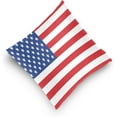 thumbnail image 5 of GZHJMY Soft Smooth Skin-Friendly Throw Pillow Cover Without Pillow Case20 x20 Shrink-Resistant Breathable Hidden Zipper Opening, Sofa Bed Office Farmhouse Room Easy to Disassemble|American Flag, 5 of 7
