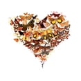 thumbnail image 2 of Albers, Teis 20x20 Gold Ornate Wood Framed with Double Matting Museum Art Print Titled - Butterfly heart, 2 of 4