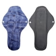 thumbnail image 3 of Aslana 6-Pack Women Cloth Menstrual Sanitary Pads with Wings. Reusable & Washable. 3 Sizes Available for Overnight Heavy flow, Daily flow or Pantyliner., 3 of 5