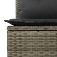 thumbnail image 3 of vidaXL Garden Sofa Set Grey PE rattan, Powder-coated steel, Tempered glass, 3 of 6