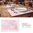 thumbnail image 3 of Placemats Set of 4, Pink Marble Woven Placemat, Linen Place Mats for Kitchen/Dining Tables, Modern Abstract Art Elegant Washable Table Mats for Party, 3 of 8