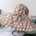 thumbnail image 4 of Sun visor women's sun protection summer big brim hat anti-ultraviolet travel sun hat can be folded and washed/Khaki, 4 of 5