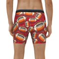 thumbnail image 2 of Men's Boxer Briefs, orange American football Rugby Soft and Breathable Mens Underwear Boxer Briefs With Widen Waist, 2 of 5