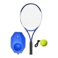 thumbnail image 3 of pitrice Tennis Racket Lightweight Portable Racket For Beginners High Performance Training Indoor Outdoor Back Gardens Backyards 68cm Ball and Base, 3 of 6
