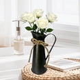 thumbnail image 4 of Galvanized Metal Pitcher Vase Vintage Watering Can Flower Holder Shabby Chic Decor for Home Table Mantel Shelf Centerpiece, 4 of 5