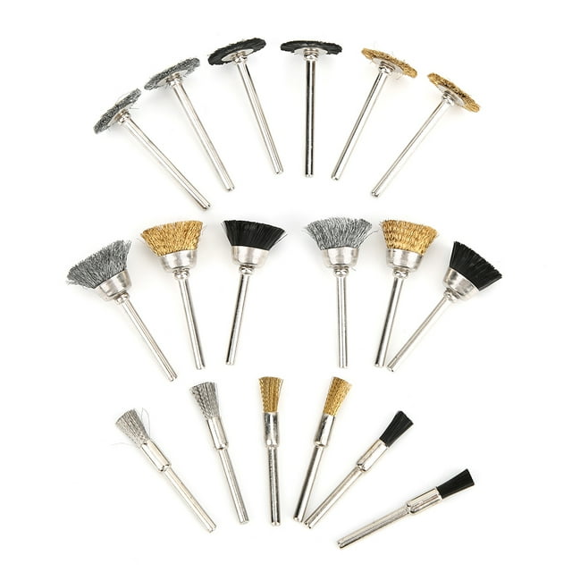 Wire Brushes Set, 18pcs Polishing Wheel Set Rust Removal Tool For Wood Carving Stone, Metal Burr
