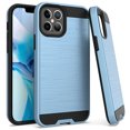 thumbnail image 1 of Kaleidio Case For iPhone 12 Pro Max (6.7") [Brushed Metal Texture] Hybrid 2-Piece Armor [Shockproof] Slim Cover [Blue/Black], 1 of 2