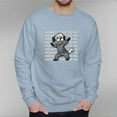 thumbnail image 3 of Men's 330g 100% Cotton Money Pattern Dropped Shoulder Crew Neck Sweatshirt, 3 of 15