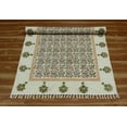 thumbnail image 4 of Casavani Block Printed Rug Traditional Carpet, Green 2x3 feet, 4 of 6