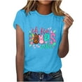 thumbnail image 2 of Spring Savings GaThRRgYP Easter Shirts for Women,Women's Fashion Crewneck Printed Short Sleeve T-shirt Casual Loose Shirt Tops, 2 of 6