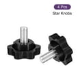 thumbnail image 3 of Uxcell 4Pack Clamping Screw Knob, 1/4-20 x 0.47" Hex Shaped Star Knob for Umbrella Base Mechanical Furniture, 32mm Dia, 3 of 6