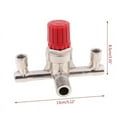 thumbnail image 2 of Ruibeauty Double Outlet Tube Air Compressor Switch Pressure Regulator Valve Fitting Part, 2 of 7