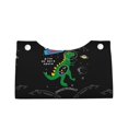 thumbnail image 2 of Naloa Space Dino Cartoon Black Print Leather Tissue Box Cover Rectangle | Long Tissue Box Cover | Tissue Box Holder | Tissue Holder for Bathroom, 2 of 9