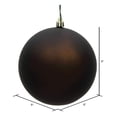 thumbnail image 2 of Pemberly Row 8" Contemporary Plastic Ball Ornament in Matte Chocolate, 2 of 4