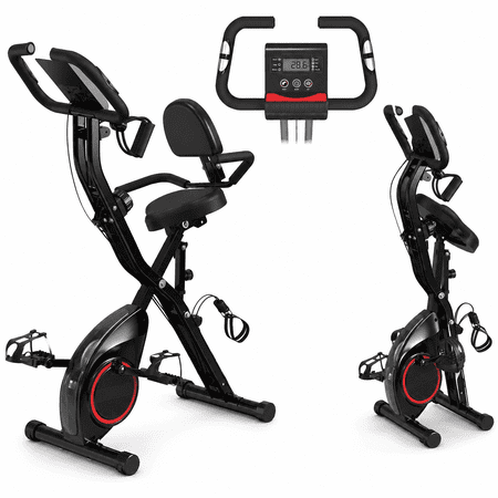 USLIM Foldable Exercise Bike, 5-in-1 Design, 16-Level Magnetic Resistance, 300 lb Capacity