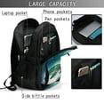 thumbnail image 6 of Wukai Watercolor Turtle5 Travel Laptop Backpack: Business Water-Resistant Bag with USB Charging Port, Ideal College Backpack for Men & Women, 6 of 6