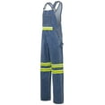 thumbnail image 5 of Men's Hi-Vis Bib Overall Men Enhanced Visibility Denim Dungaree PANTS Yellow Light Blue 30-34, 5 of 6