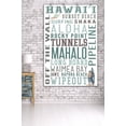 thumbnail image 3 of Hawaii, Typography, Brown and Green (36x54 Giclee Gallery Art Print, Vivid Textured Wall Decor), 3 of 3