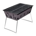 thumbnail image 1 of Parrilla de barbacoa plegable de carbón, suministros ligeros para asar al aire libre Negro, 1 of 9