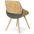 thumbnail image 4 of Simpli Home Malden Bentwood Dining Chair with Wood Back in Light Wood in Grey Woven Fabric, 4 of 14