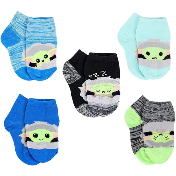 Toddler Kids 5-Pack The Mandalorian Quarter Socks 2T-4T