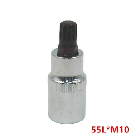 

1Pc 1/2inch Alloy Torx Screwdriver Bit 12 Point Socket Bits M5- M12 55/100mm