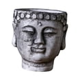 thumbnail image 2 of Maceta con cabeza de Buda, contenedor de plantas, bonsái, adorno creativo, decoración, florero, macetero para interior, escritorio, oficina y exterior Gris de piedra, 2 of 8