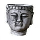 thumbnail image 2 of Maceta de cemento con forma de cabeza de Buda, soporte novedoso para brochas de maquillaje, adorno para plantas Gris de piedra, 2 of 9