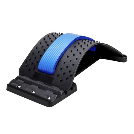Back Stretcher for Back Massager Multi-Level Bridge Shaped Lumbar Stretcher Device for Lumbar Back Pain Relief Herniated Disc and Scoliosis Spinal Blue