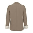 thumbnail image 5 of Blazer for Women, Yigetop Women's Casual Solid Color Suit Jacket Lapel Keep Warm and Slim Loose Long Sleeve Fashion Cardigan Coat Fitted Blazers for Women Khaki L, 5 of 9