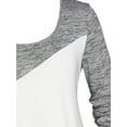 thumbnail image 2 of Rosegal Women's Plus Size Marled Colorblock T Shirt, 2 of 5