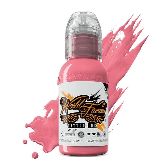 World Famous Tattoo Ink - Professional Tattooing Pigments - Flying Pig Pink 1oz