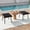 Black, variant on Craftian Wicker Ottoman Set of 2, Patio Rattan Ottomans with Seat Cushions, 2 Pieces Footrest Seat for Outside Garden, Balcony, Living Room, Beige