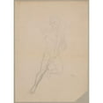 thumbnail image 2 of Józef Simmler 14x18 Gold Ornate Wood Frame and Double Matted Museum Art Print Titled - Sketch of the Character Amor (1863), 2 of 4