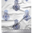 thumbnail image 1 of Soimoi Silk Fabric Leaves Block Print Fabric by The Yard 42 Inch Wide, 1 of 3